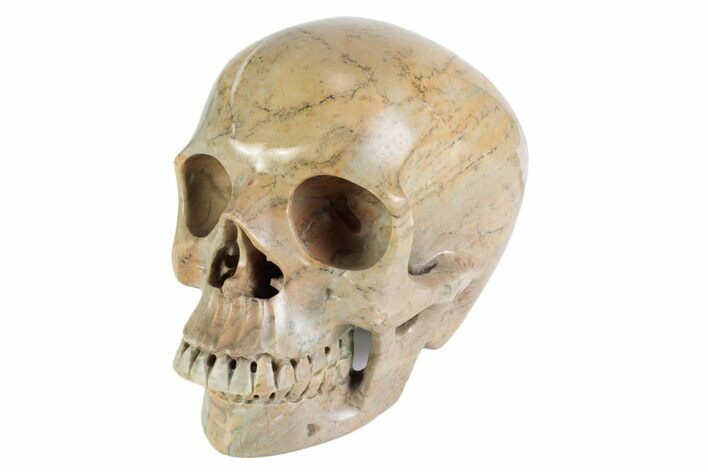 Realistic, Polished Chohua Jasper Skull #382018